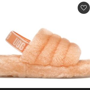 Ugg fluff yeah slides in peach pink